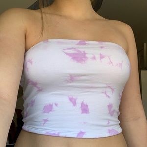 Garage tie dyed tube top